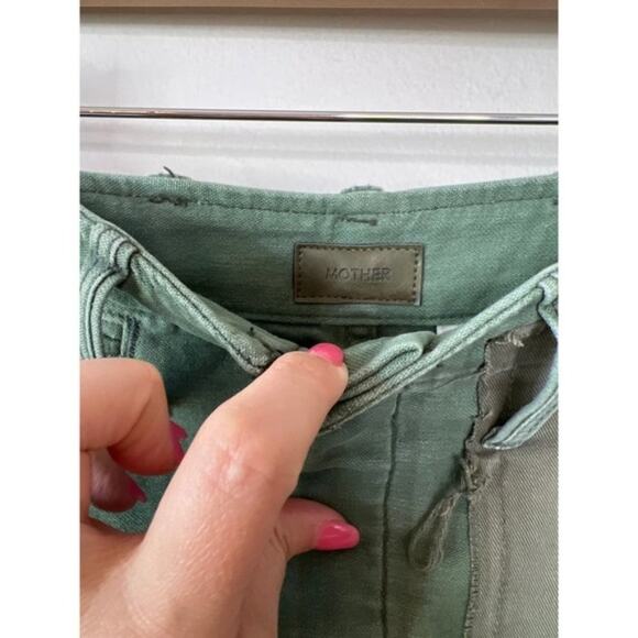 NWT Mother The G.I. Jane Frayed Cargo On The Double Green Mini Skirt Size: 25 - Picture 5 of 8